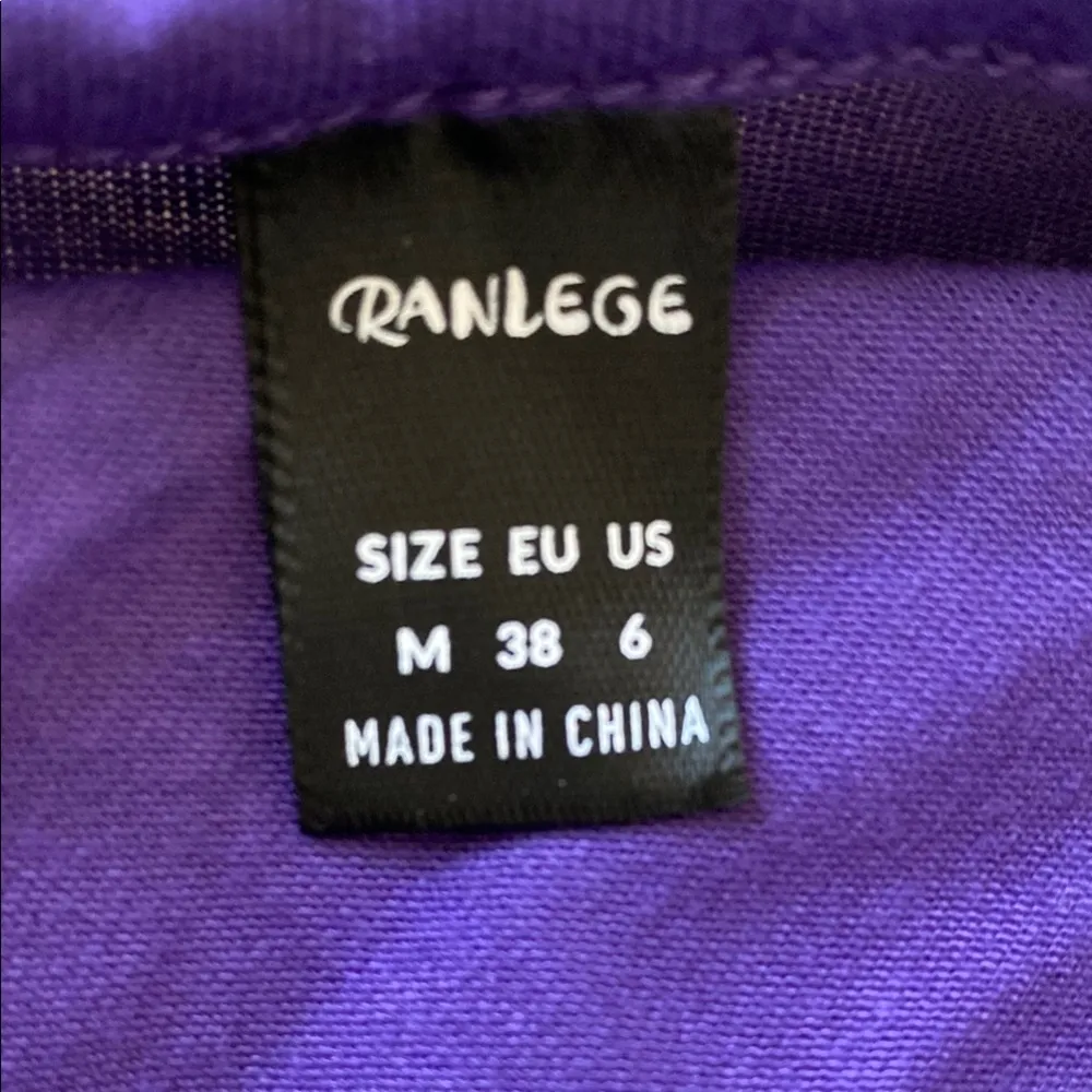 Purple Women's Cold Shoulder Top Size M - Image 4