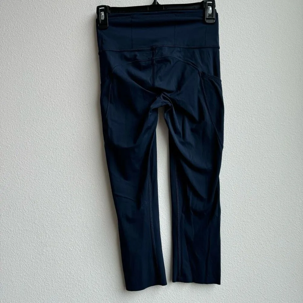 Lululemon Fast N’ Free Crop II *Nulux 19" Inseam True Navy Cropped Size 4 Small - Image 6