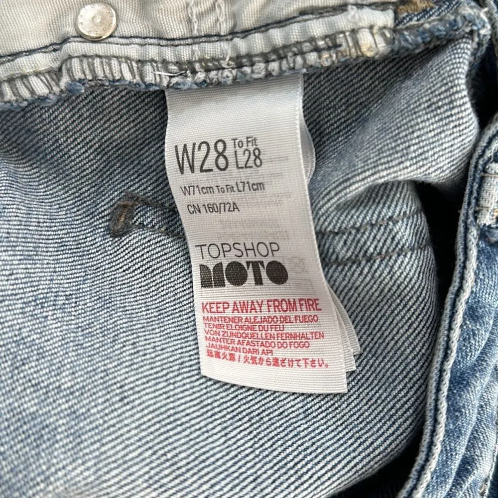 Topshop Moto Dree Women's High Rise Flare Crop Jeans Sz W28/L29 Petite - Image 12