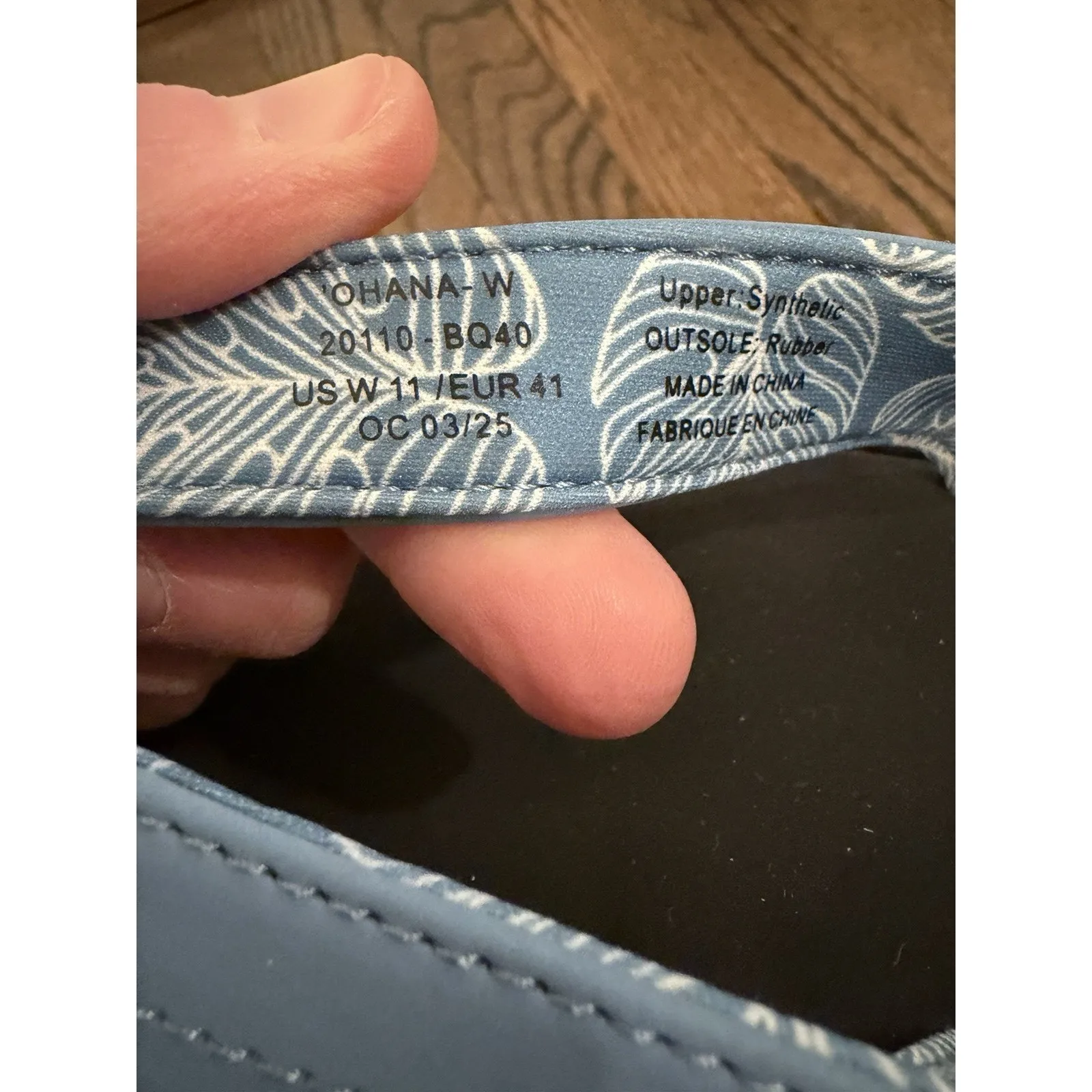 OluKai® 'Ohana Sandals Ocean Fog Blue Straps Black Sole Women's Sz 11 $80 MSRP - Image 10