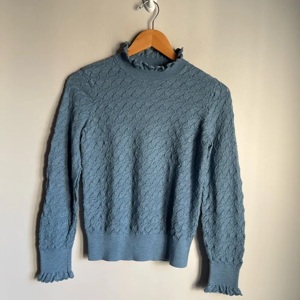 Sundance Frances Ruffle Turtleneck sweater top Small - Image 2