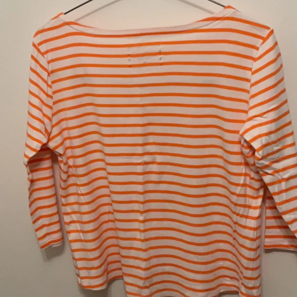Charter Club Cotton Orange Stripe Shirt - Image 2