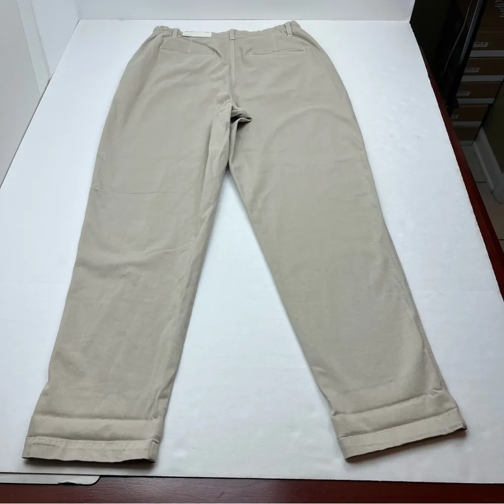 American Eagle AE  Stretch Mom Pant Khaki Tan High Rise Tapered 14 Long NEW *FLAW - Image 15