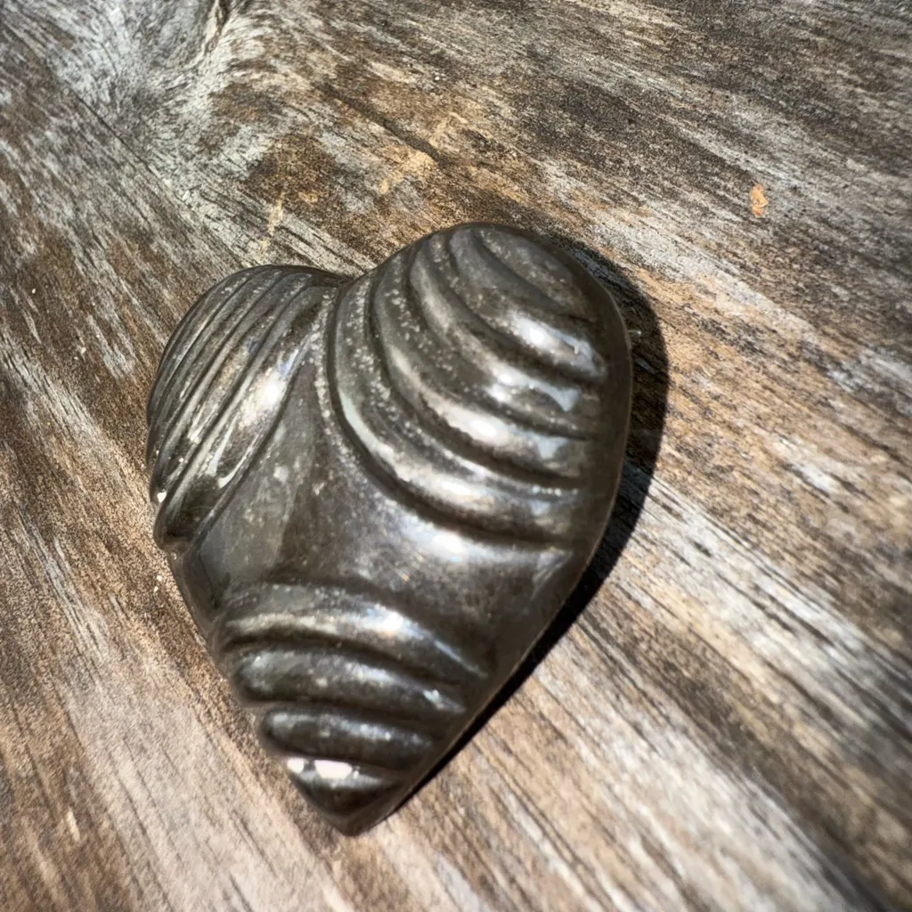 Vtg Mexico 925 Sterling Silver Puffy Heart Love‎ Pendant Brooch - Image 3