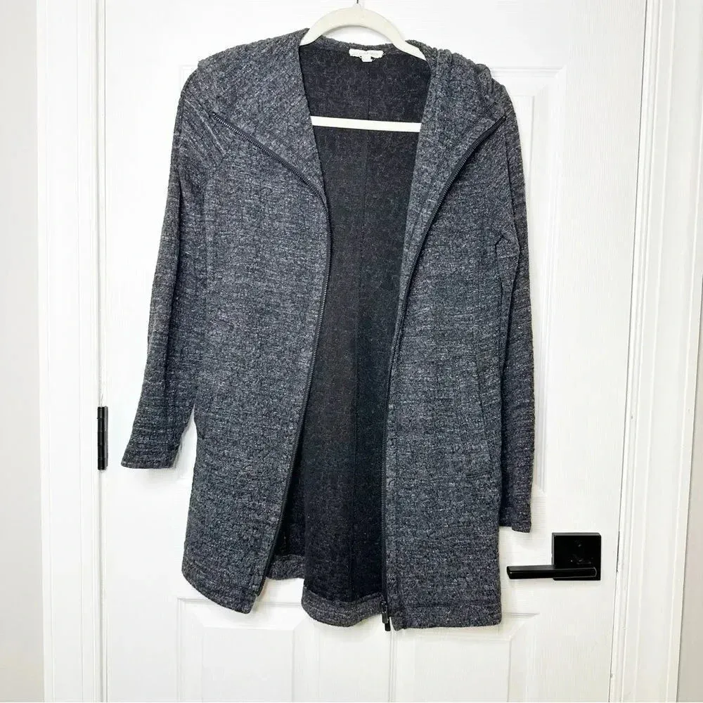 EILEEN FISHER Terrazzo Stretch Ripple Tunic Length Full Zip Jacket Size‎ XS - Image 2
