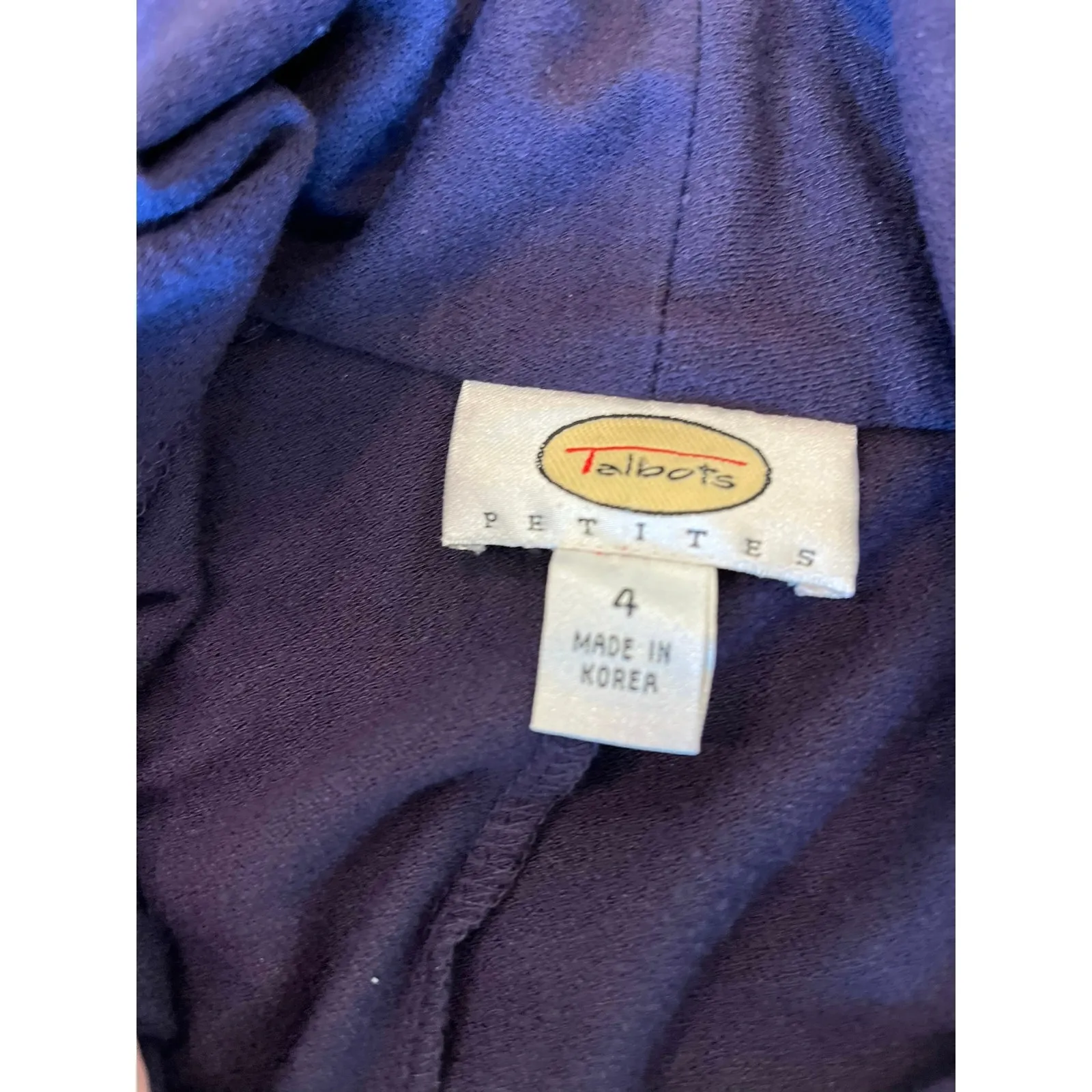 VTG Talbots Faux Wrap Purple dress Women 4 Ballet Ethereal Y2K Fairy Coquette - Image 2