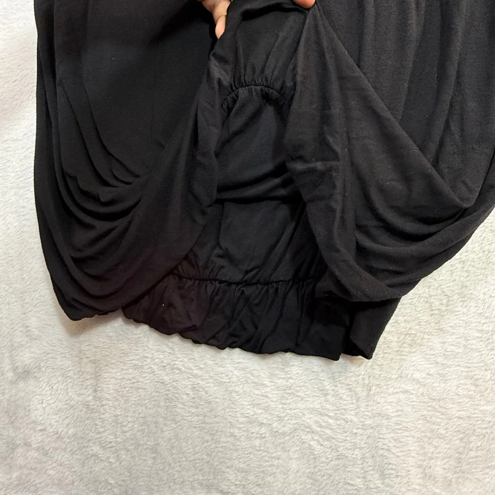 Marianne 1X Black Studded V Neck Top Goth Punk EGirl Cyber Y2K Retro‎ Alt Rave - Image 5