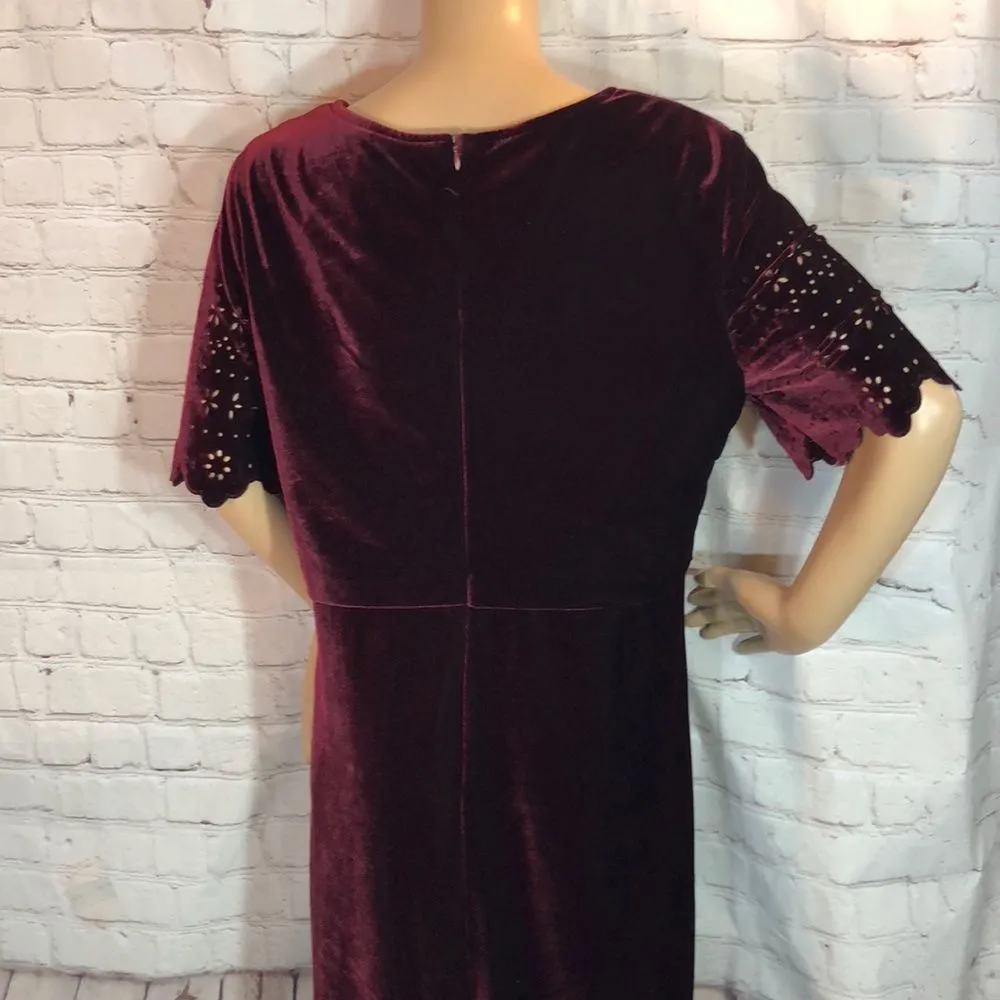 Vintage KC Spencer Dark Red Velvet Dress Size undefined - Image 6