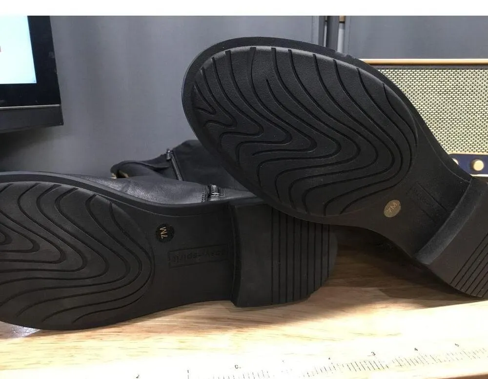 Easy Spirit Aubrey Women's 7 M Black Leather Side Zipper Knee High Casual Boots - Image 9