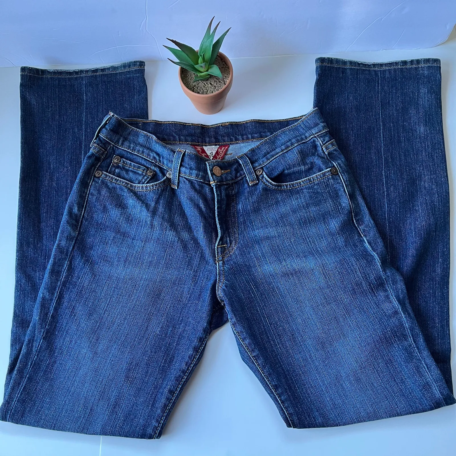 Lucky Brand Classic Rider Bootcut Jeans Womens Size 4 Medium Wash Made in USA - Image 11