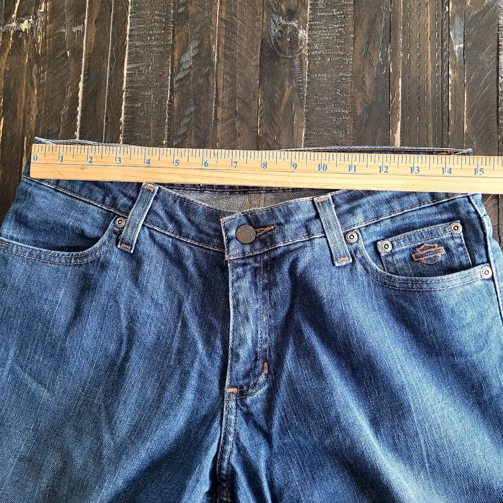 Vintage Harley Davidson Jeans Women's Size 4 Regular Blue - Image 11