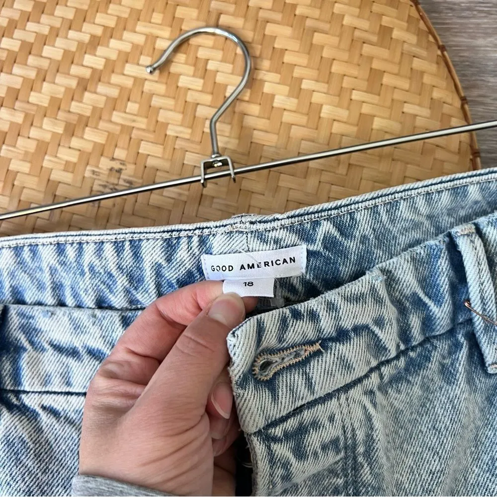 Nwt good American good boy jeans high rise‎ button fly straight leg plus size 18 - Image 7