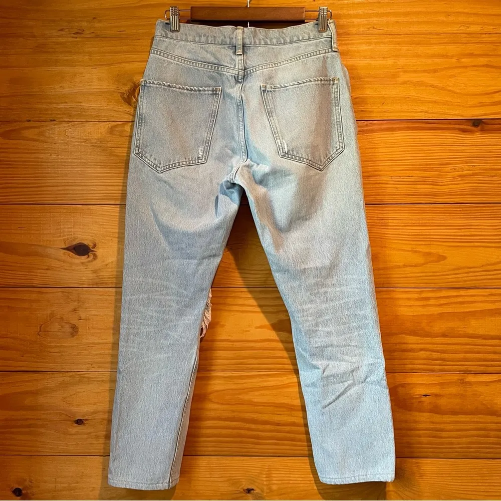 Jamie High Rise Classic Jeans in Ever More Light Wash Distressed 28 - Image 4