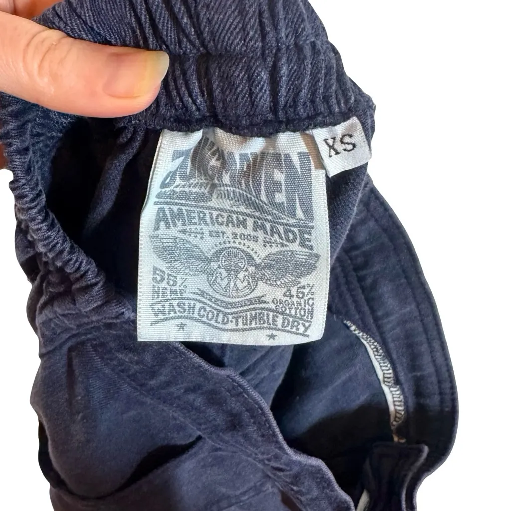 Jungmaven Venice High Rise Hemp Cotton Shorts Navy - Image 9