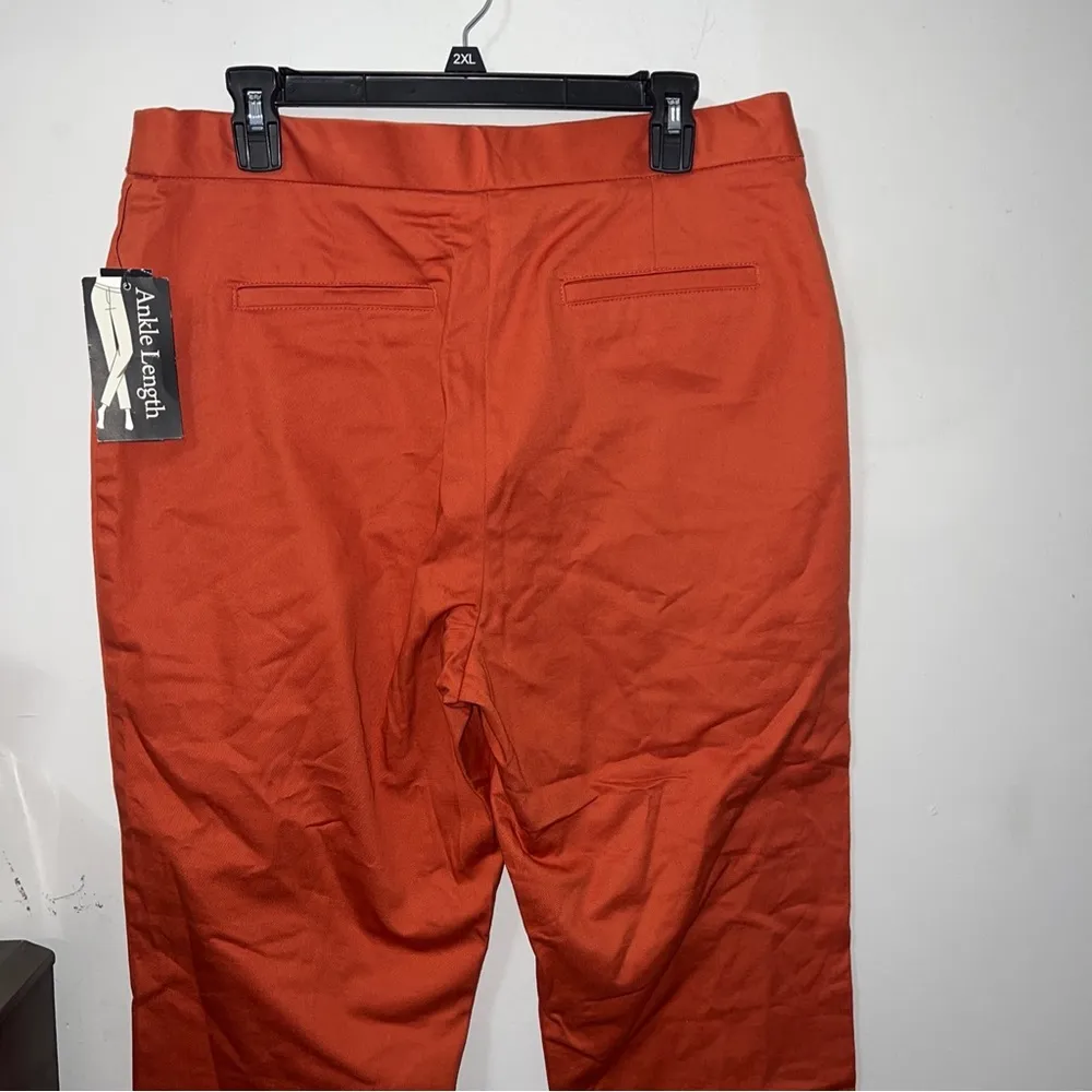 NWT Land’ N Sea Orange Paprika Chino Women Pants sz 14 - Image 8