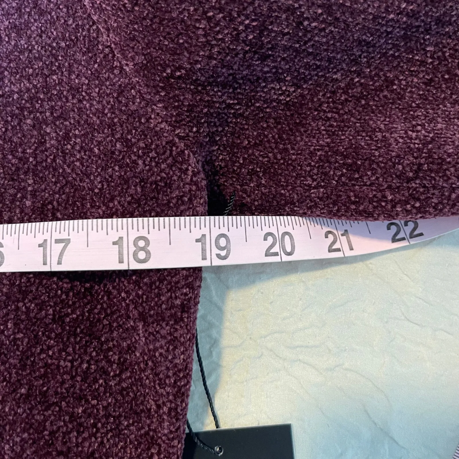 Adrienne Vittadini Women Burgundy Chenille Blazer Jacket Medium Button Front NWT - Image 7