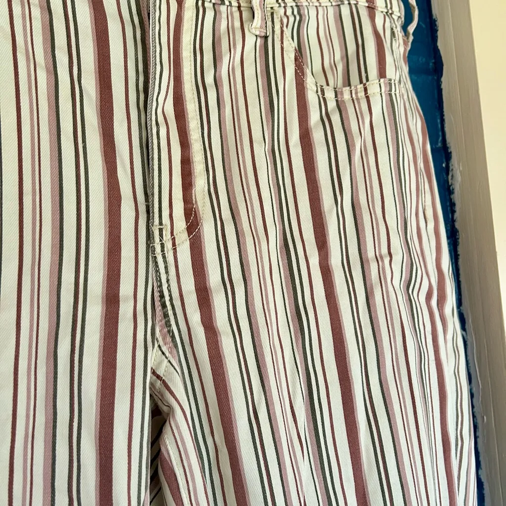 American Eagle Outfitters Striped Pants -‎ White, Red, Green - Image 5