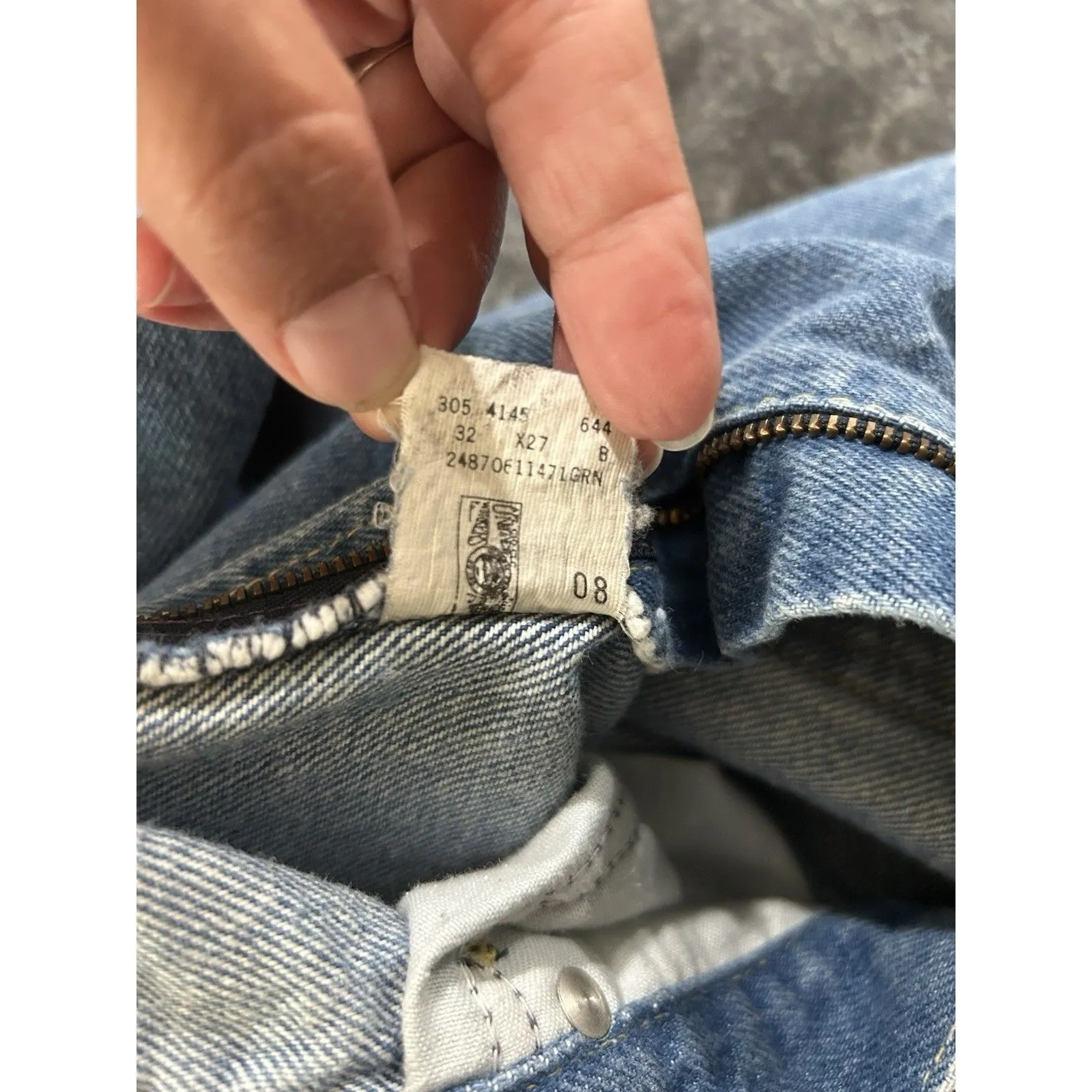 Vintage Lee Riders High Rise Tapered Zipper Leg Detail Size Vintage 16 Waist 30 - Image 4