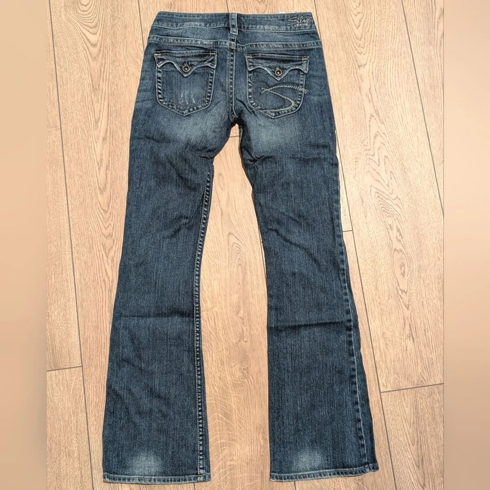 SILVER JEANS Pioneer Womens 25 x 31 Bootcut Flare Boot Leg Stretch - Image 5