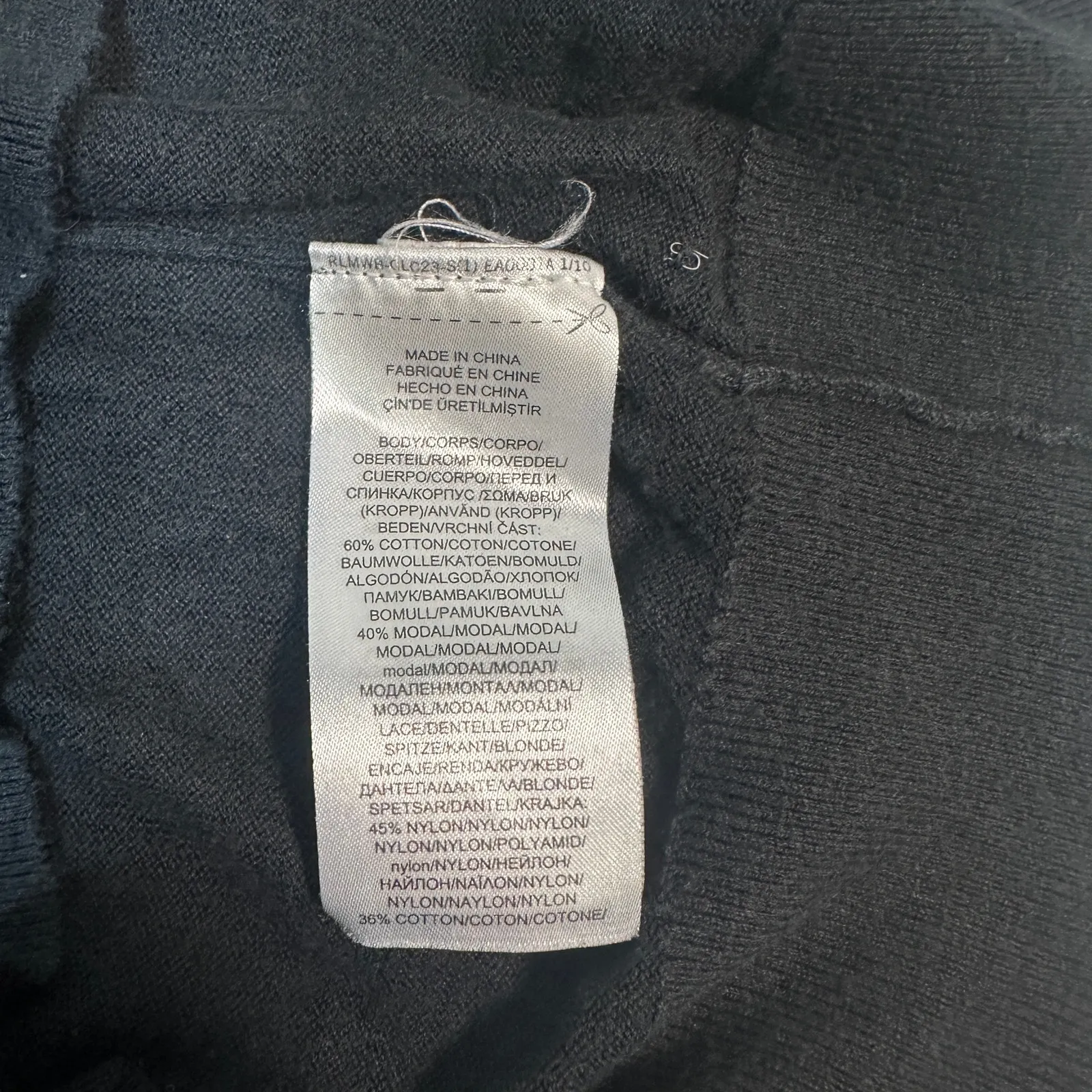 Lauren Ralph Lauren Lace Blouse XS | Black Knit | Whimsy Goth | MSRP $98 - Image 7