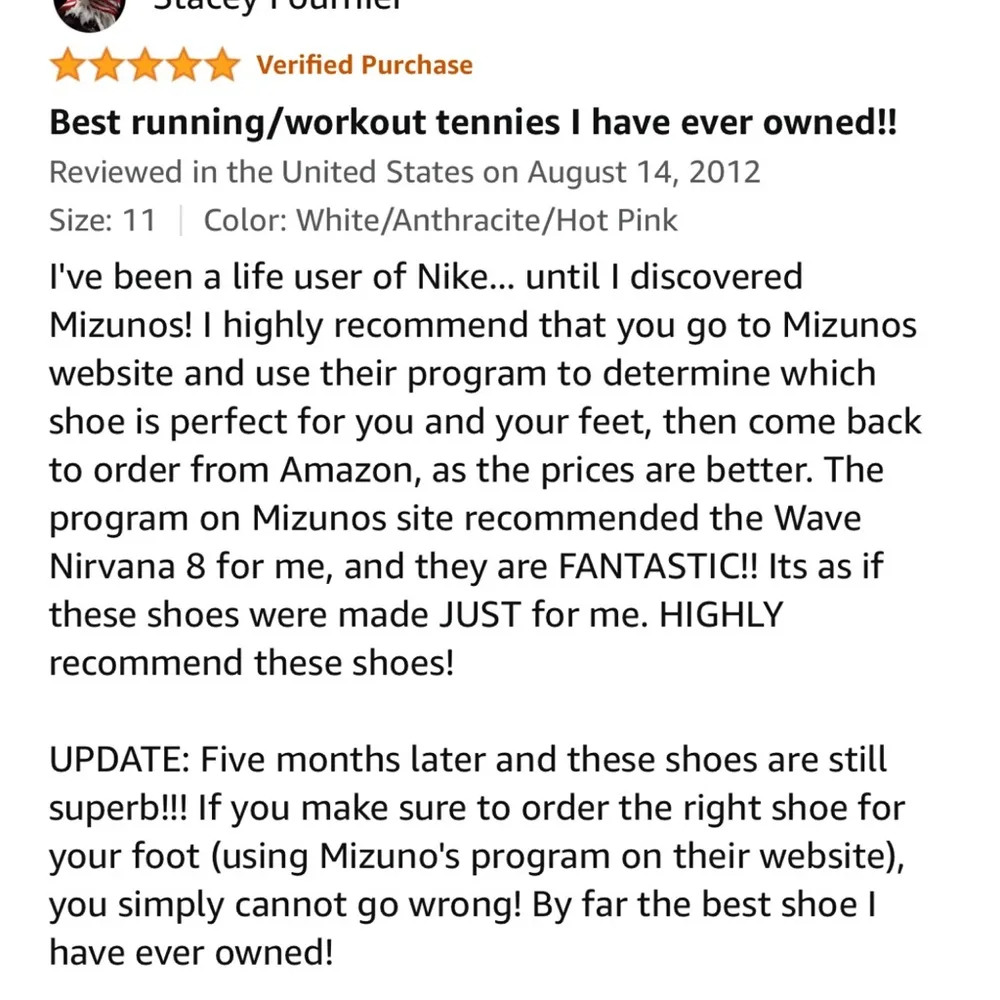 Mizuno Sneakers Nirvana 8 Running Shoes Sneakers size W8 Blue Black - Image 15