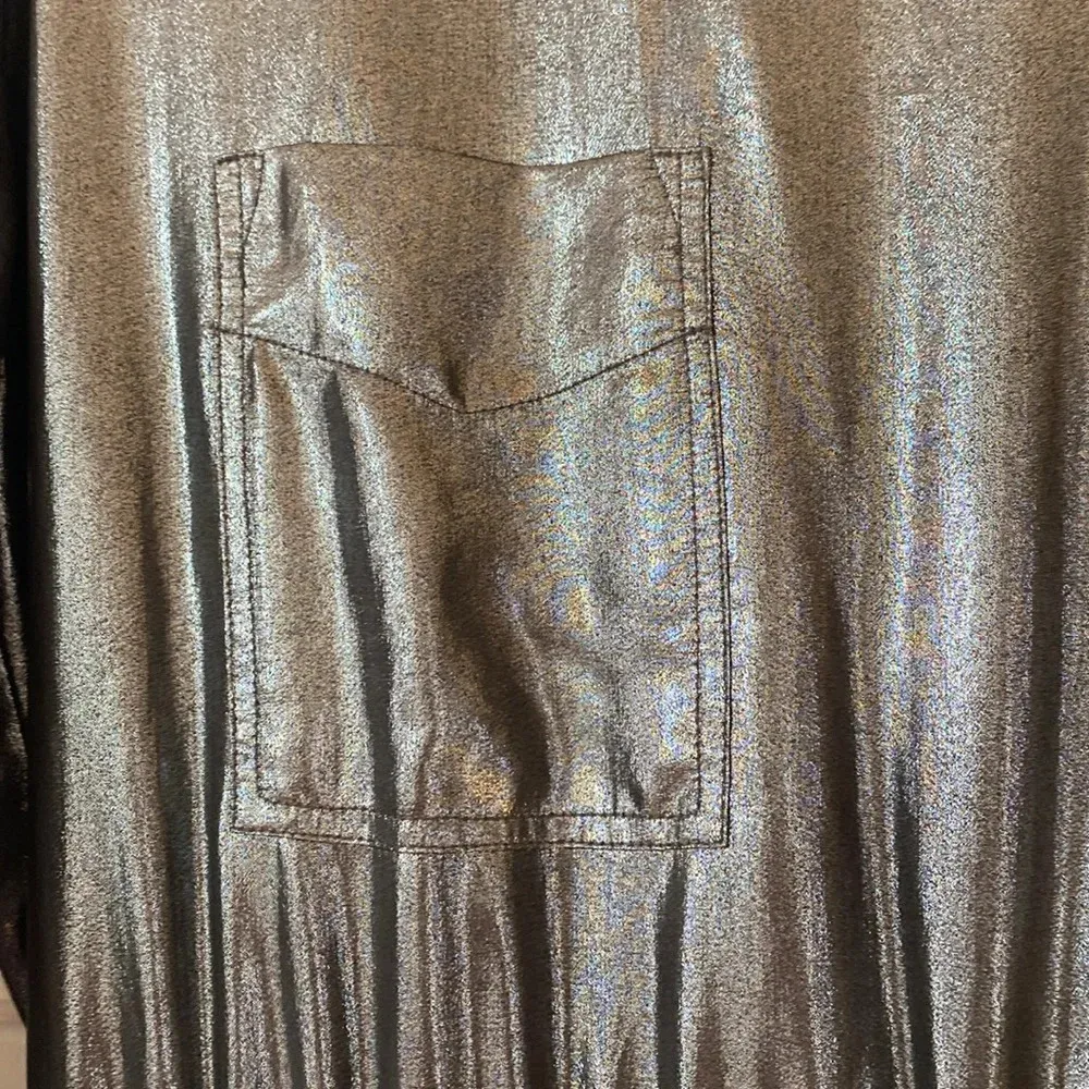 Isabel Marant Étoile Women's Lame Mae Dress ($655) Metallic Midi New Years Eve - Image 5