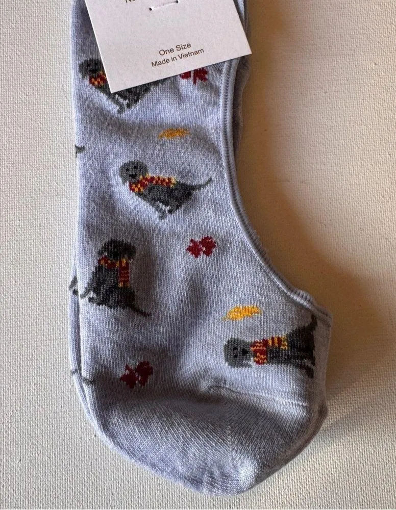 J.Crew Women's No Show Ankle Seasonal Puppy Theme Socks Sz OS NWT - Image 5