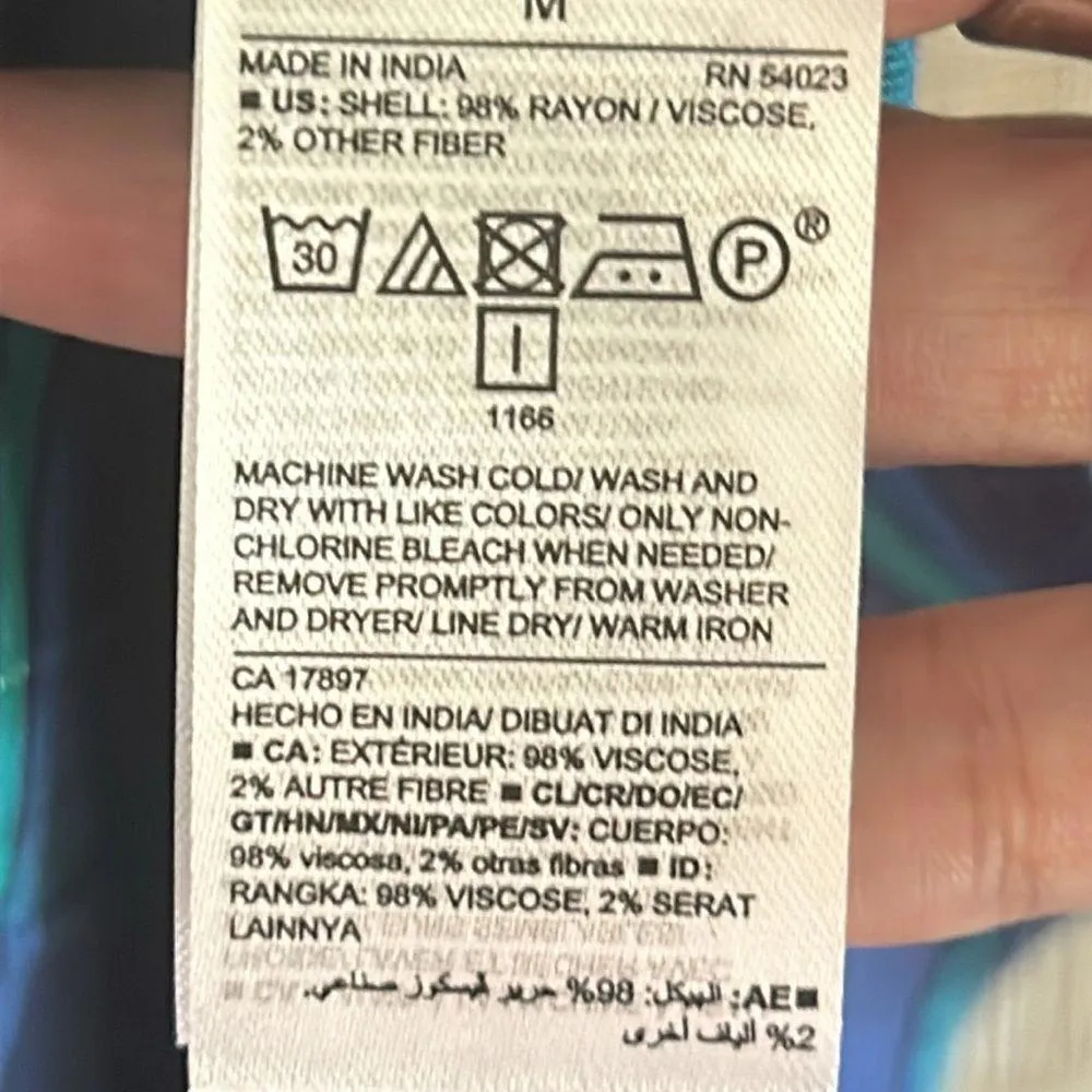 NWT Old Navy Womens Flannel Shirt Medium Blue Green Soft Long Sleeve Cabincore - Image 7