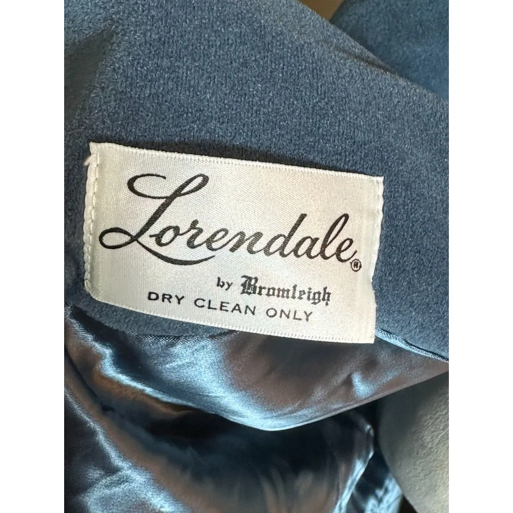 Lorendale by Bromleigh Double Breasted Coat Vintage 90s Double Layered Interior Blue Size 12 - Image 7