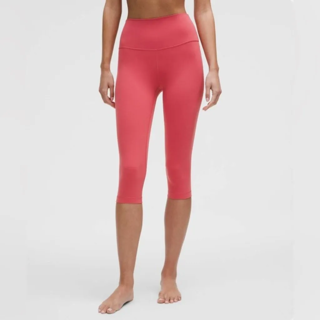 Lululemon 2022 NULU Align Crop 17” High-Rise Crop Desert Red pink CAPRI 8 / M - Image 2