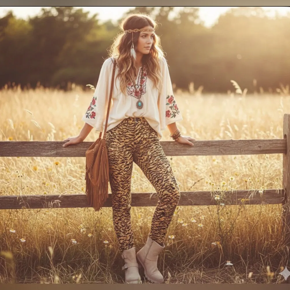 Good American | Good Waist Crop Tiger Print Jeans 15/33 NEW - Image 2