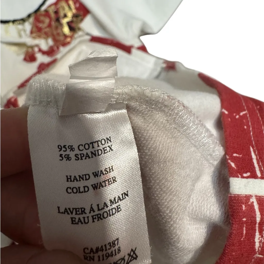 Early 2000s Y2K Crystal Rock Hoodie Christian Audigier Graphic Size S NWT White - Image 5