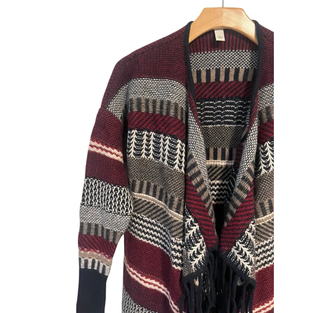 Autumn Cashmere Open Cardigan Sweater Womens Size M Woven Long Sleeve Western - Image 2