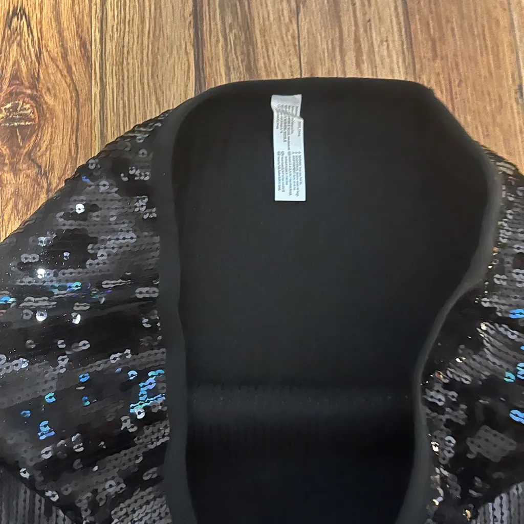 Elegant Black Sequin Fringe Skirt - Image 3