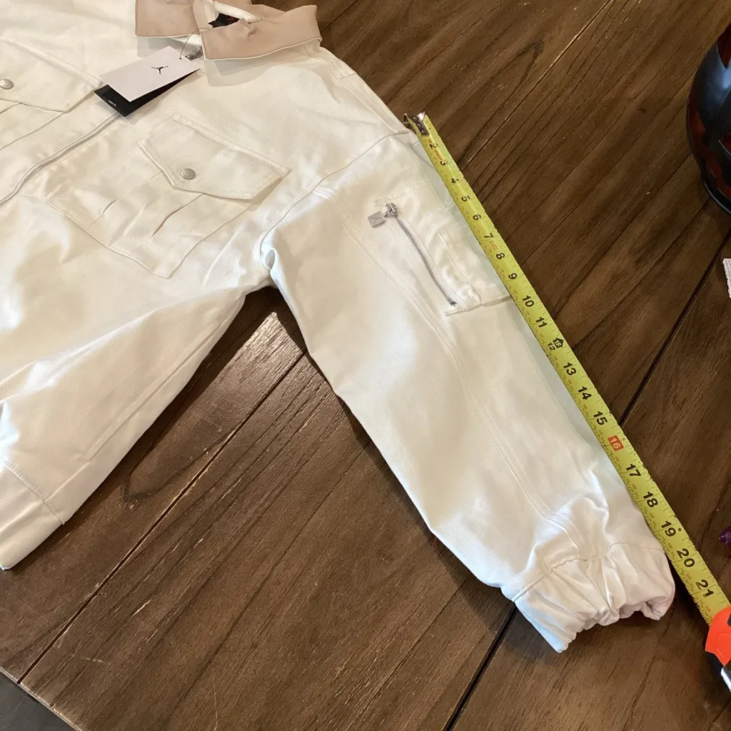 Air Jordan Renegade Women’s Canvas cotton Jacket Sail FN5674-133, Small new - Image 4