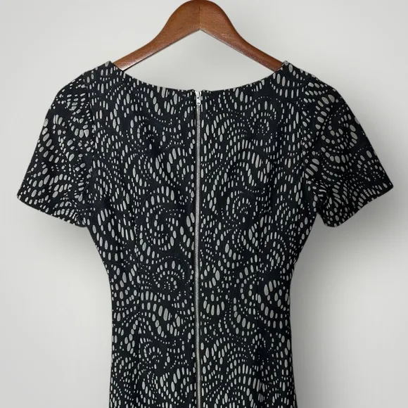 Reiss Janella Black‎ Lace Sheath Dress Short Sleeve Size 4 - Image 7