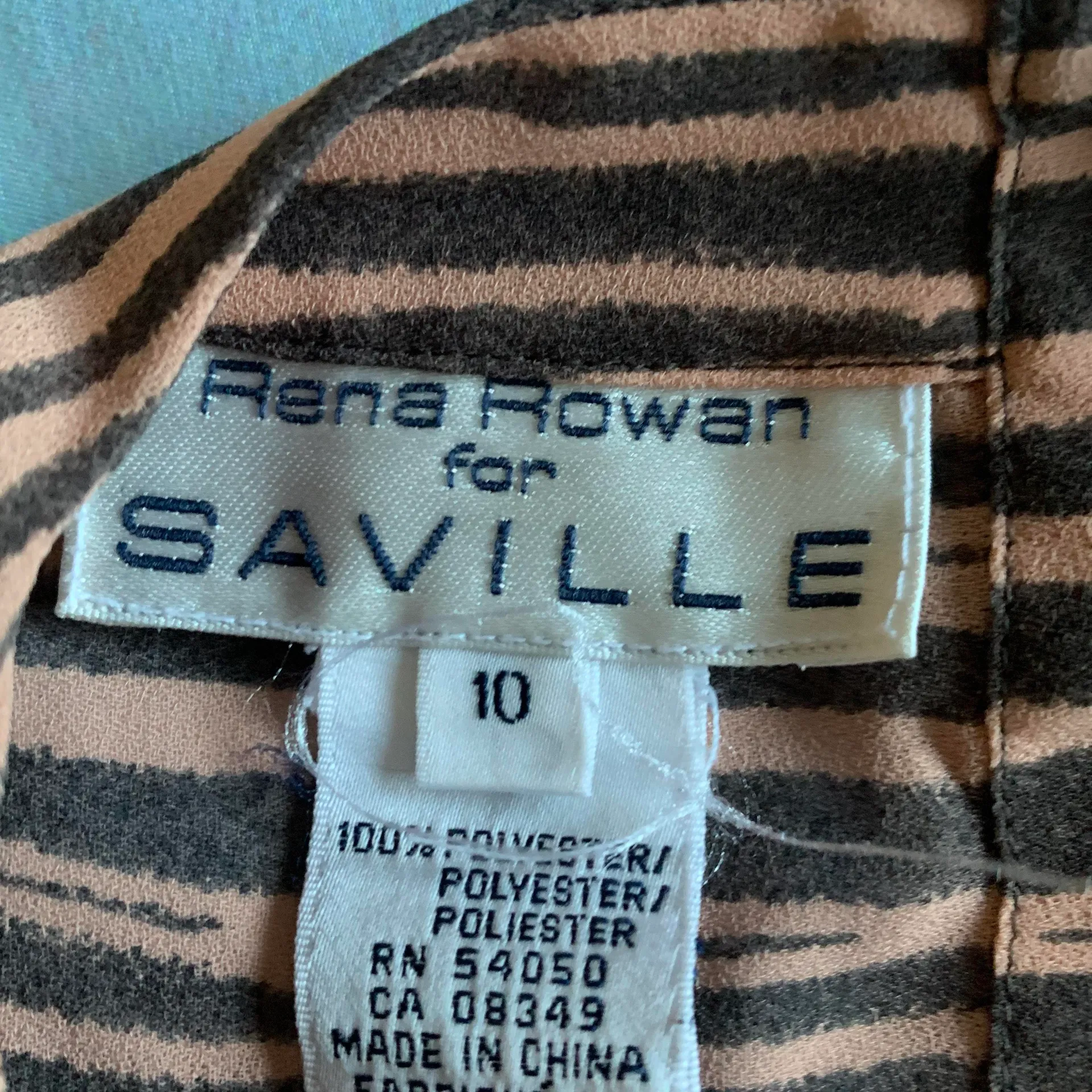 Rena Rowan for Seville Abstract Striped Blouse - Image 8