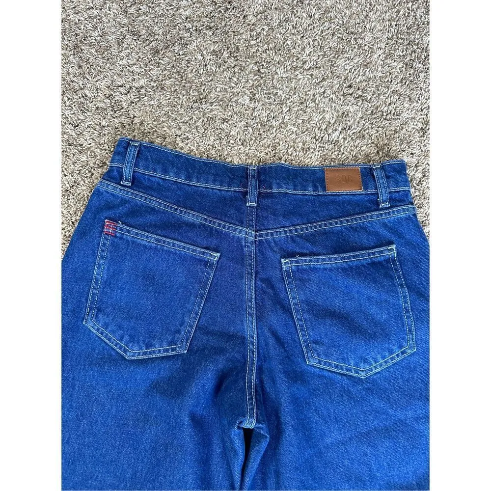 BDG Urban Outfitters Presley Wide Leg Cargo Jeans Baggy Y2K Blue Denim Size 27 - Image 9