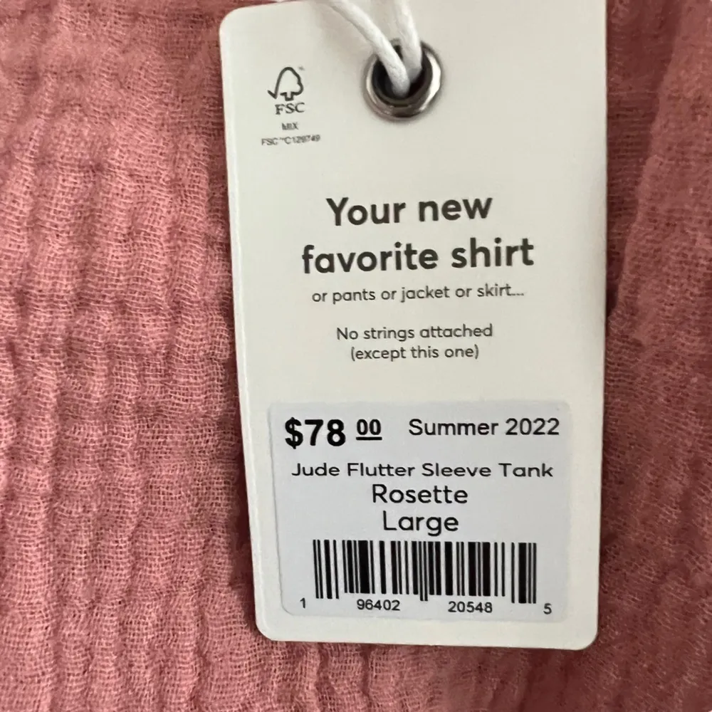 Marine Layer - NWT Jude Flutter Sleeve Tank in Rosette Sz L - Image 10