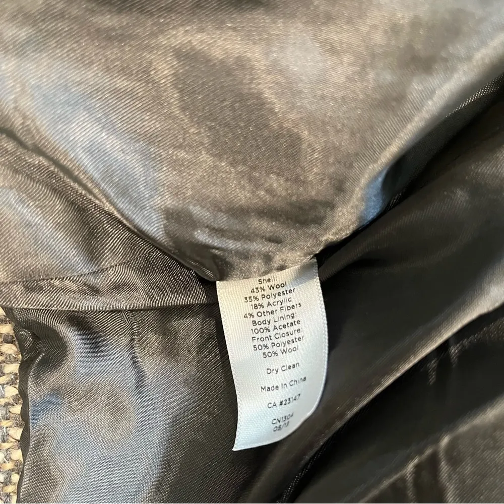 NWT, Talbots Gray tweed Moto Jacket Blazer Career Silver Metallic, Sz 14 - Image 15