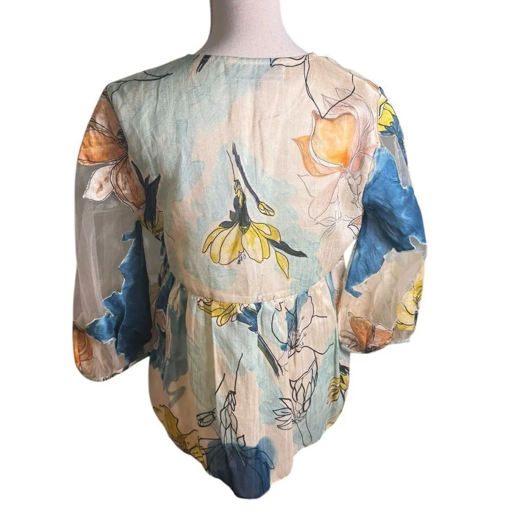Anthropologie Geisha Designs Sigrid Blouse S - Image 4