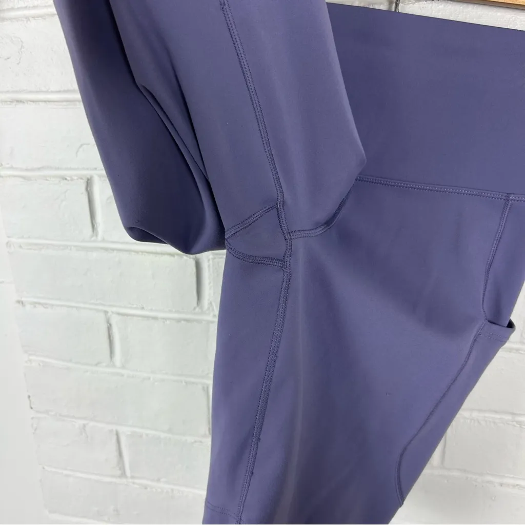 Nike One Dri Fit Purple High Waisted Biker Shorts w Pockets Size S - Image 7