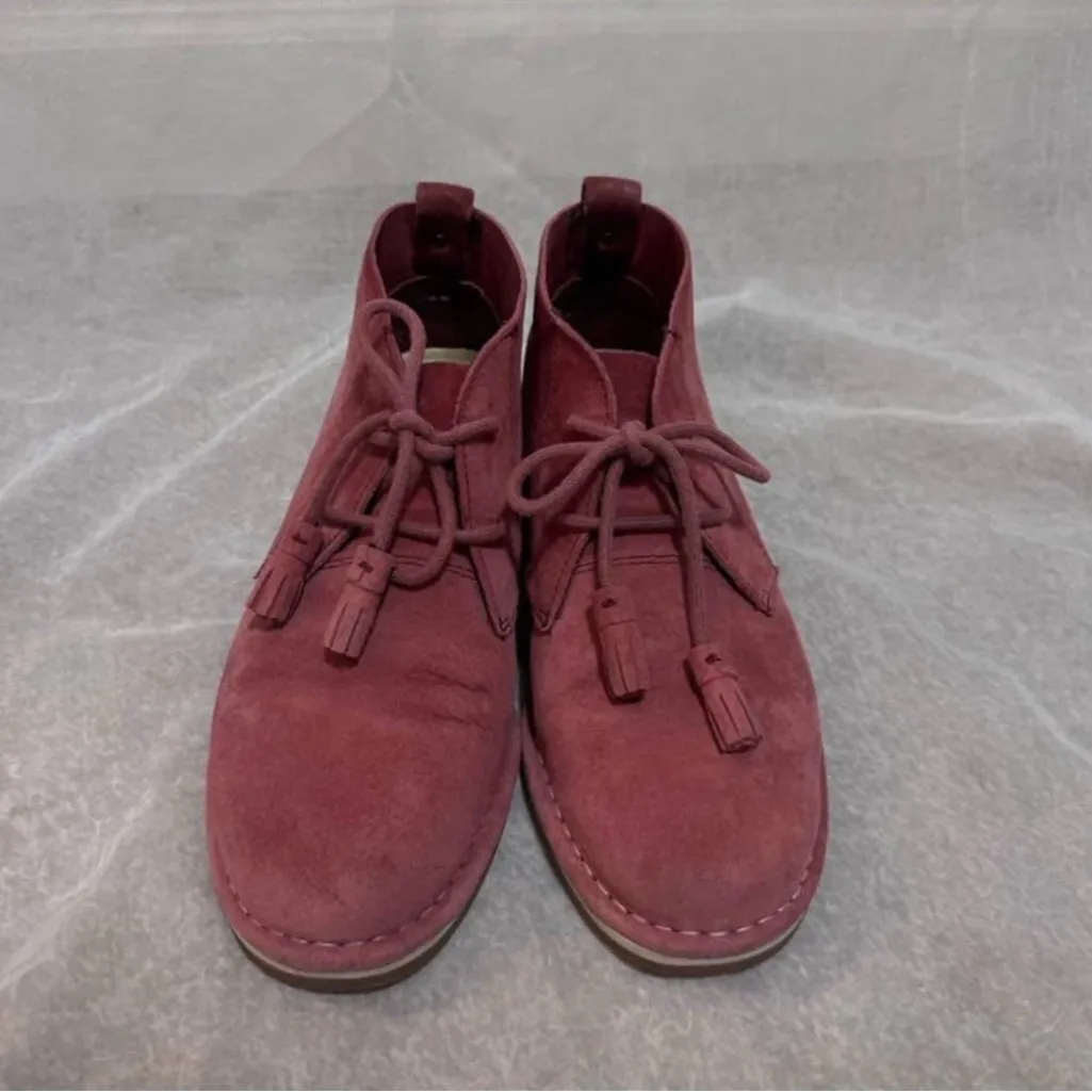 Hush Puppies  GENUINE LEATHER RUST RED BOOTIES LACED SZ 7 WOMENS - Image 2