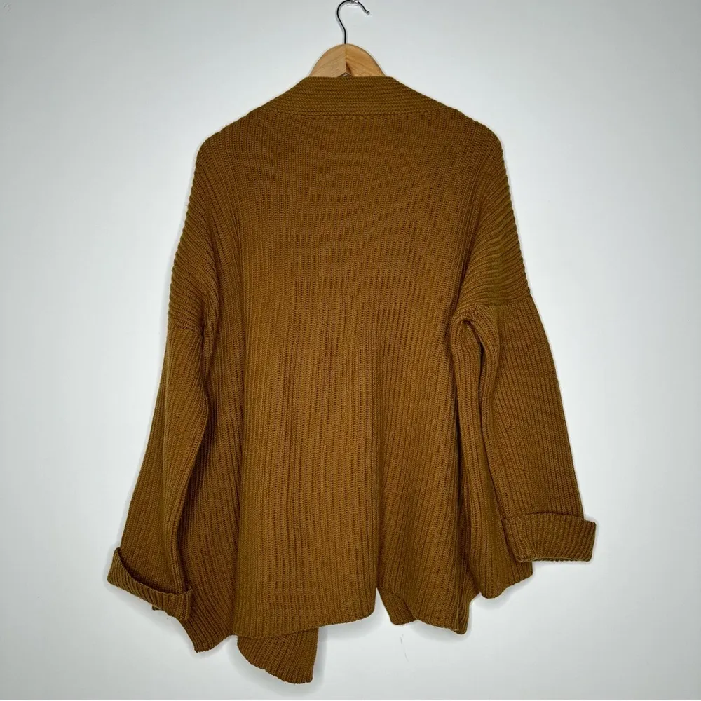 DVF Diane Von Furstenburg Brooke Camel Brown Wool Cardigan Sweater Size P/S - Image 9
