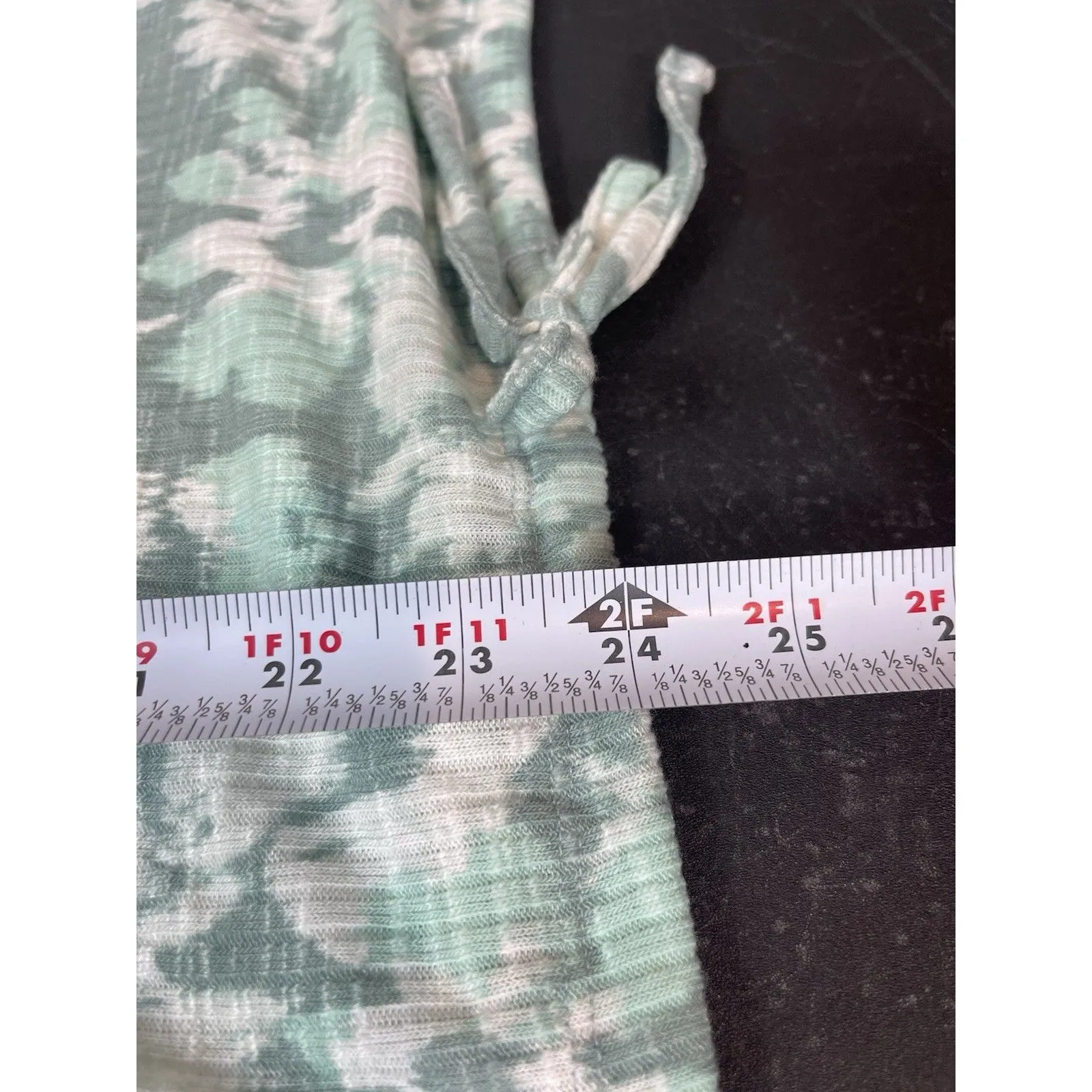 Sonoma Sage Green Floral Top XXL V-Neck Long Sleeve Tie Hem Soft Ribbed Top NWT - Image 8