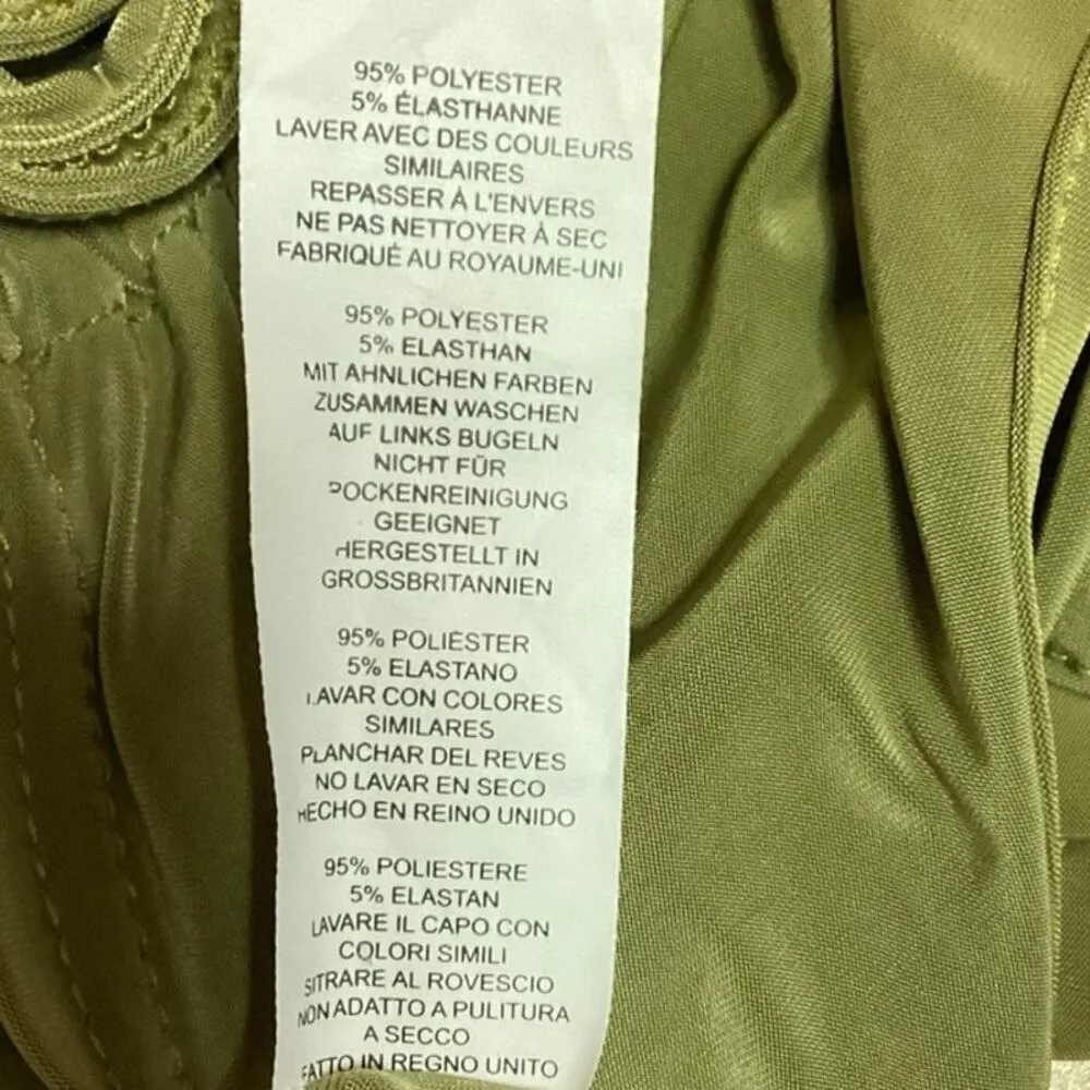 PrettyLittleThing Green Cutout Tie Front Wrap Style Cold Shoulder Crop Top Sz 2 - Image 5