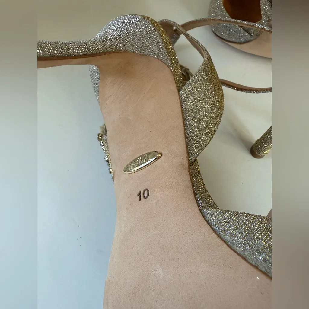 Badgley Mishka‎ Blanca Strappy Crystal Stilettos - Image 6