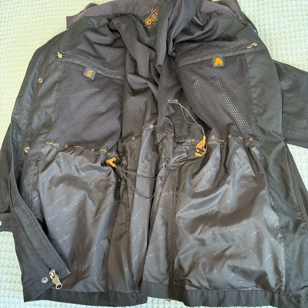 Vintage Ariat Chore Jacket Womens Small Black Coat Western Workwear 90s Y2K - Image 9