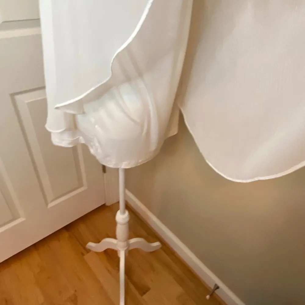 NWT I.N. Studio White Popover Top with Necklace 100% Polyester Size 1X - Image 6