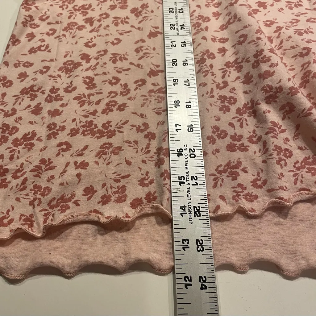 Kenzie Boxie Crop Tee Women 2X Pink Chalk Washed Floral Short Sleeve NWT Casual - Image 8